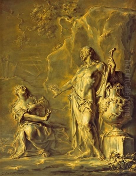 Noli Me Tangere Oil Painting by Caspar Franz Sambach