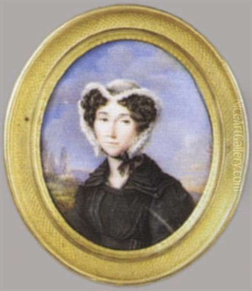 Portrat Charlotte Sophie Du Vivier Von Fontenay Oil Painting by Jean Baptiste Sambat