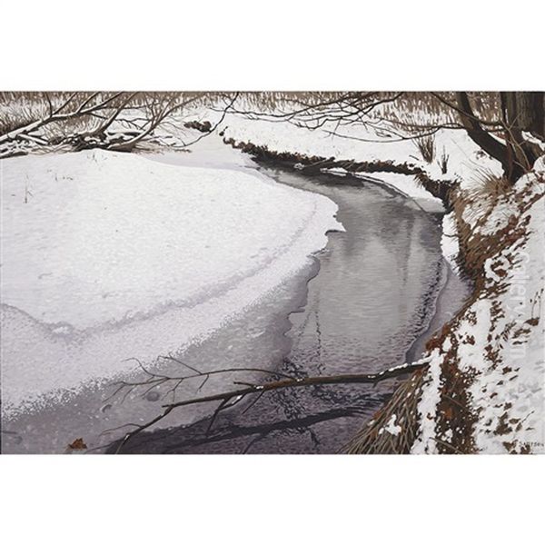 Winter Stream Oil Painting by Joseph Ernest Sampson