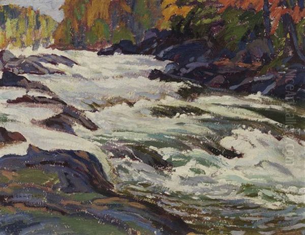 Rapids Oil Painting by Joseph Ernest Sampson