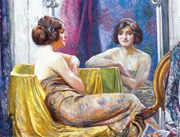 The Boudoir Oil Painting by Joseph Ernest Sampson