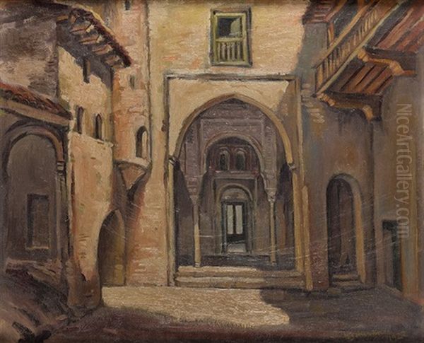 Rincon Andaluz Oil Painting by Francisco Sancha Lengo