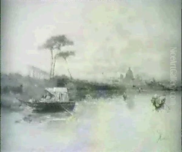 San Pedro Visto Desde El Tiber Oil Painting by Salvador Sanchez Barbudo