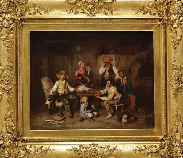 La Paye Des Moissonneurs Oil Painting by Auguste Ii Boulard