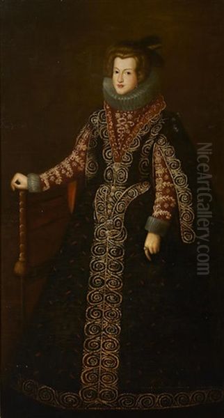 A Portrait Of A Noble Lady, Full-length by Alonso Sanchez Coello