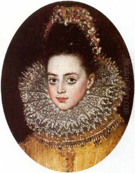 Retrato De La Infanta Catalina Micaela Oil Painting by Alonso Sanchez Coello