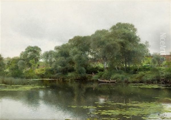 A Orillas Del Guadalquivir Oil Painting by Emilio Sanchez-Perrier