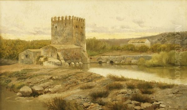 Molino Del Algarrobo, Alcala Oil Painting by Emilio Sanchez-Perrier