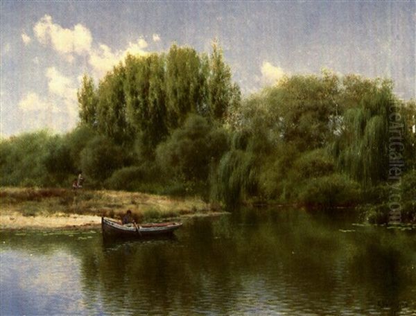 Fishing Along The River by Emilio Sanchez-Perrier