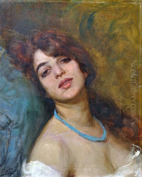 Figura Femminile Oil Painting by Giuseppe De Sanctis