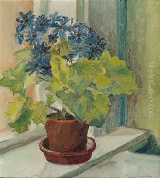 Blomster I Potte Oil Painting by Einar Sandberg