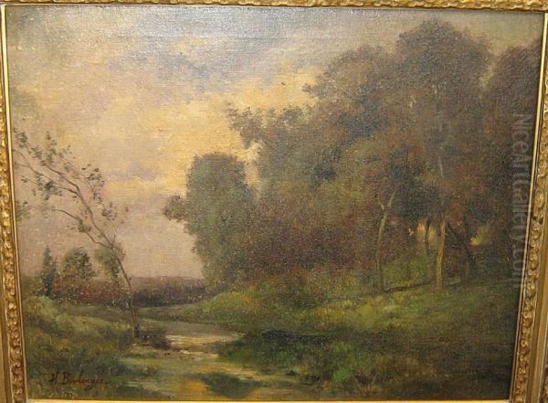 Paysage Oil Painting by Hippolyte Boulenger