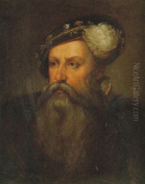 Portratt Av Gustav Vasa Oil Painting by Johan Gustav Sandberg