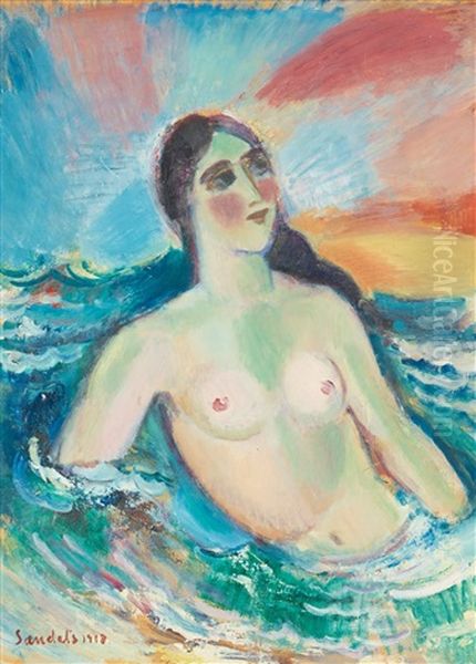 Sjojungfru (mermaid) Oil Painting by Goesta (Adrian G. Fabian) Sandels