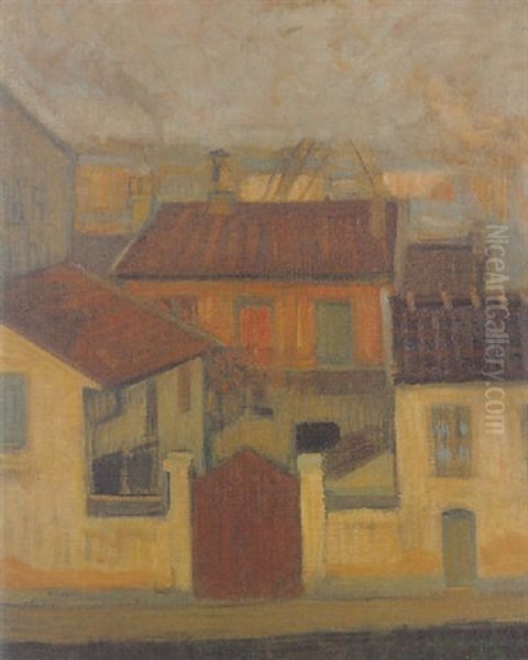 Stadsbild, Paris Oil Painting by Goesta (Adrian G. Fabian) Sandels