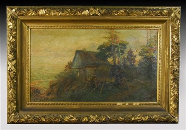 Baker's Cottage By The Sea Oil Painting by Henry Sandham