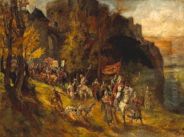 Camelot Oil Painting by Henry Sandham