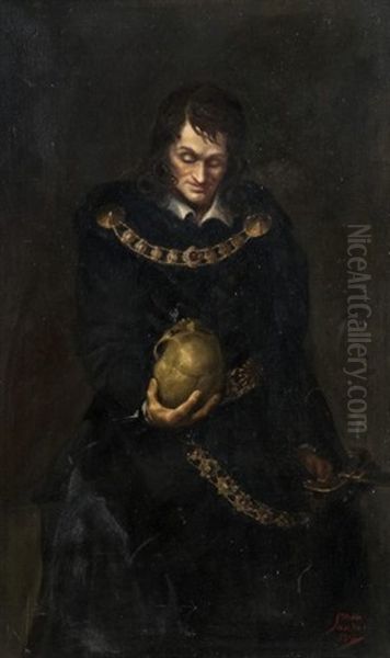 Hamlet Oil Painting by Max Sandor