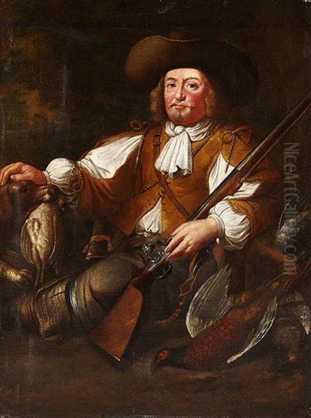 Portrait De Chasseur Oil Painting by Joachim von Sandrart the Elder