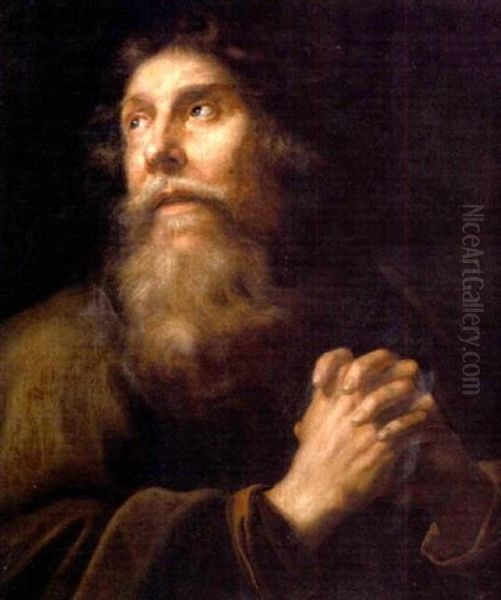 A Male Saint Oil Painting by Joachim von Sandrart the Elder