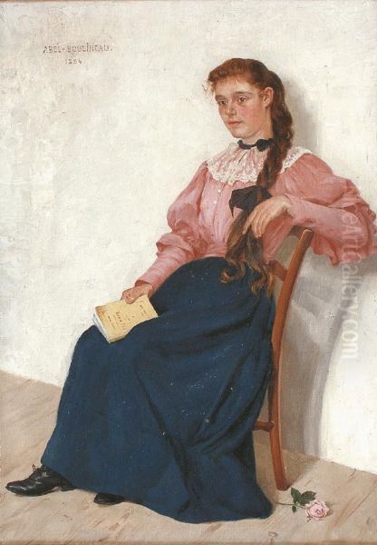 Jeune Femme A La Lecture Oil Painting by Abel Boulineau