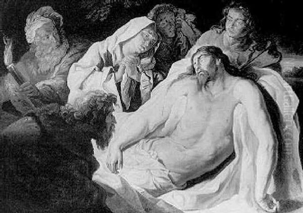 The Entombment Oil Painting by Joachim von Sandrart the Elder