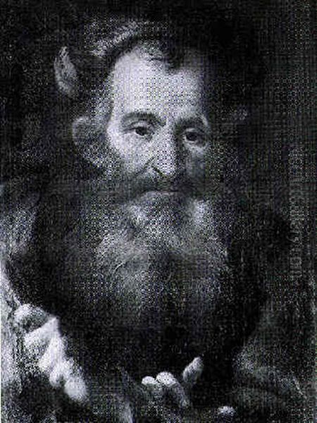 A Bearded Gentleman Clutching A Staff Oil Painting by Joachim von Sandrart the Elder