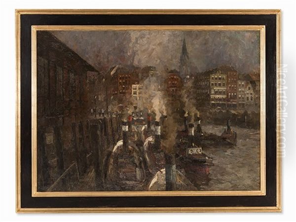 Mittagspause, Hamburg Oil Painting by Leonhard Sandrock