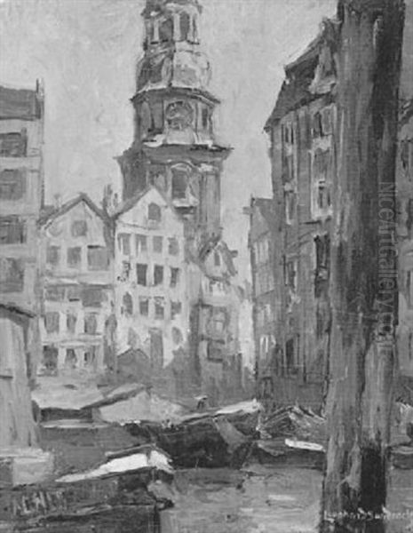 Hamburg, St. Katharinenkirche Oil Painting by Leonhard Sandrock