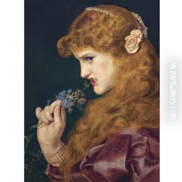 Love's Shadow Oil Painting by Anthony Frederick Augustus Sandys