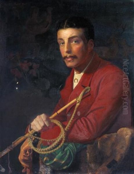 Portrait Of Sir Thomas George Fermor-hesketh, 7th Bt. Oil Painting by Anthony Frederick Augustus Sandys