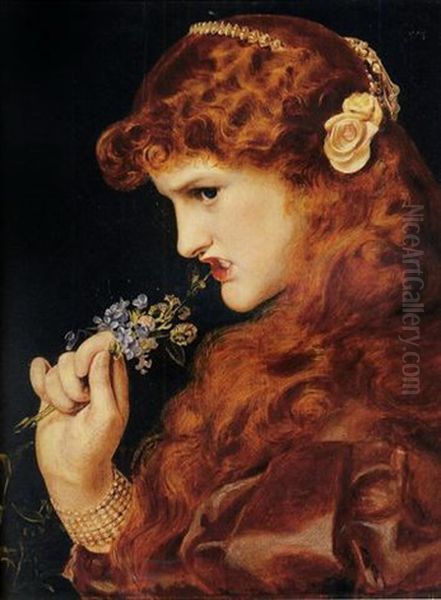 Love's Shadow Oil Painting by Anthony Frederick Augustus Sandys