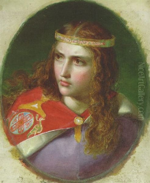 Queen Eleanor Oil Painting by Anthony Frederick Augustus Sandys