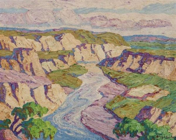 Kansas Creek (wild Horse Creek) Oil Painting by Birger Sandzen