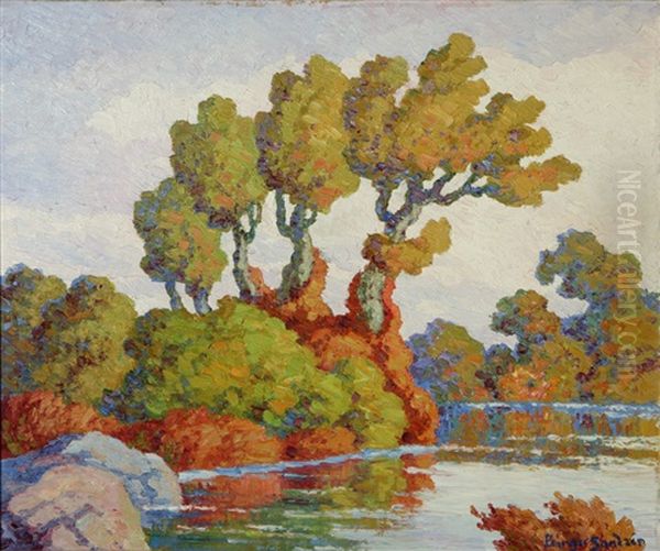 Autumn Symphony (smoky Hill River, Kansas) Oil Painting by Birger Sandzen