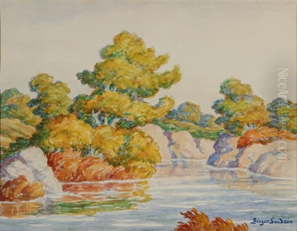 An Untitled Graham County Kansas Landscape Oil Painting by Birger Sandzen