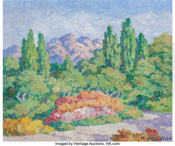 View From The Artist's Studio, Santa Barbara Oil Painting by Birger Sandzen