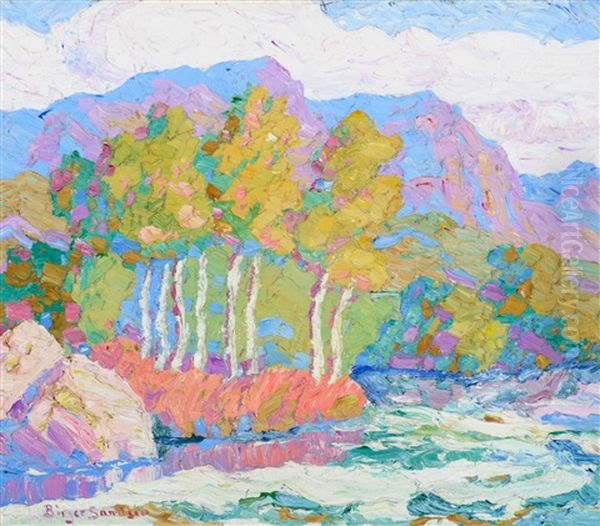 In Logan Canyon, Logan, Utah Oil Painting by Birger Sandzen