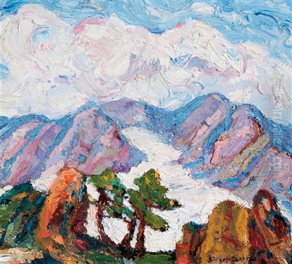 Rocks And Glaciers Oil Painting by Birger Sandzen