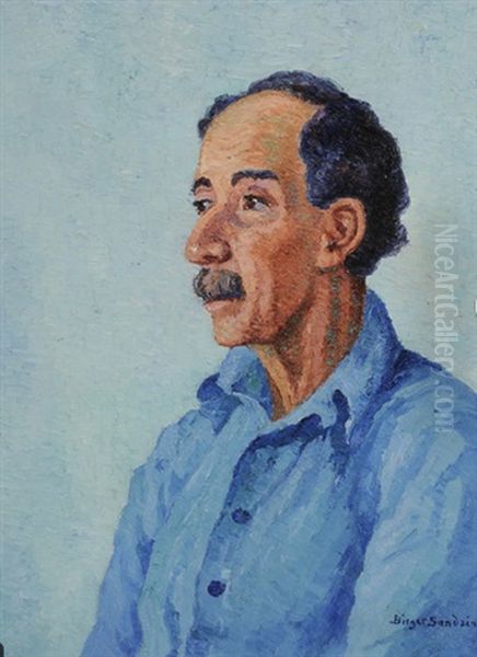 Portrait Of H.f. Costa Oil Painting by Birger Sandzen