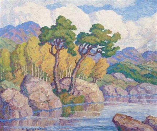 In The Canyon (north Saint Vrain, Colorado) Oil Painting by Birger Sandzen