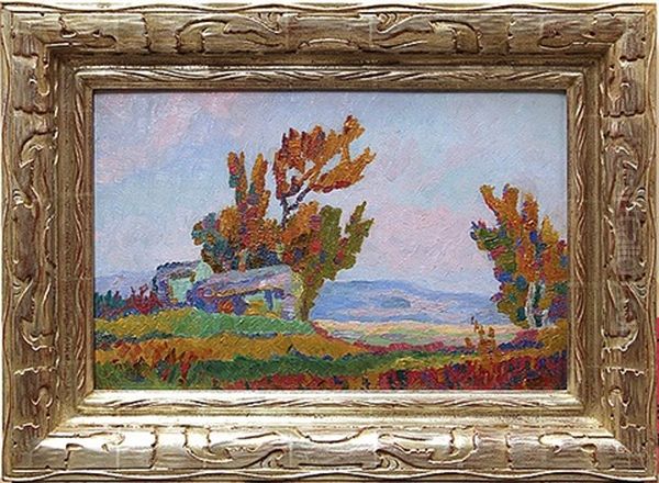 Kansas Evening Oil Painting by Birger Sandzen