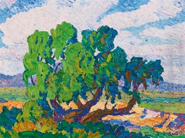 Willows, Pilar, Mcpherson County, Kansas Oil Painting by Birger Sandzen