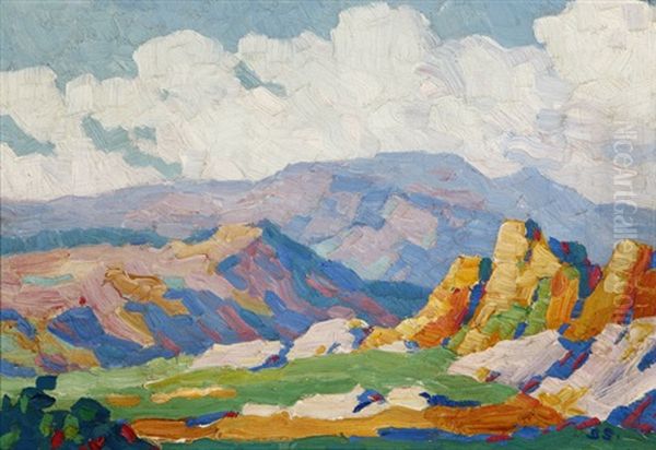 Garden Of The Gods, National Natural Monument, Colorado Springs, Co Oil Painting by Birger Sandzen