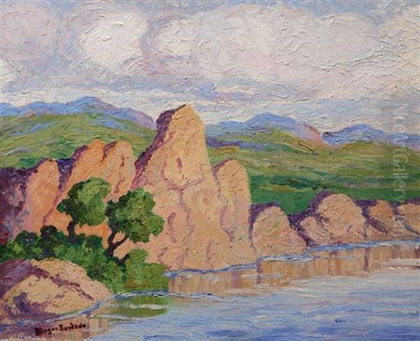 Western Landscape Oil Painting by Birger Sandzen