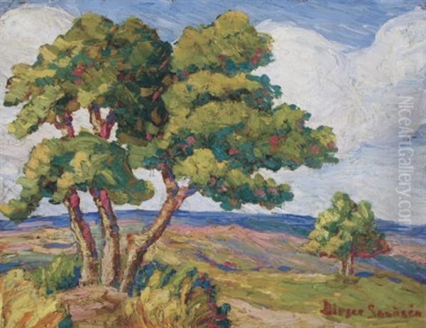 Kansas Landscape Oil Painting by Birger Sandzen