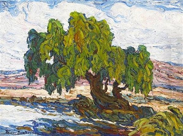 Old Willows Oil Painting by Birger Sandzen