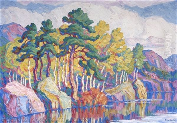 Autumn Symphony Oil Painting by Birger Sandzen