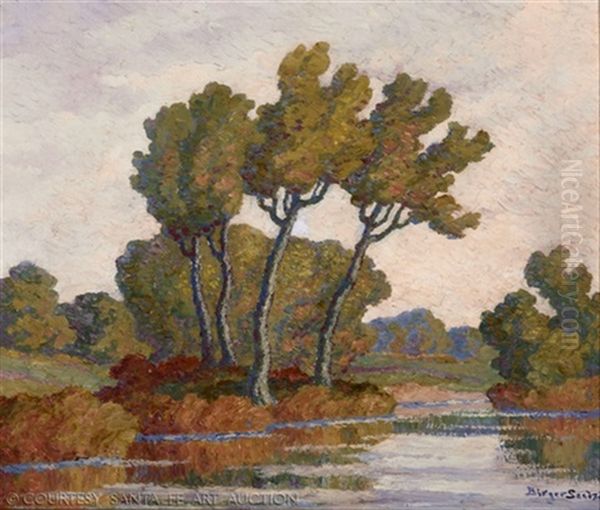 Autumn Oil Painting by Birger Sandzen