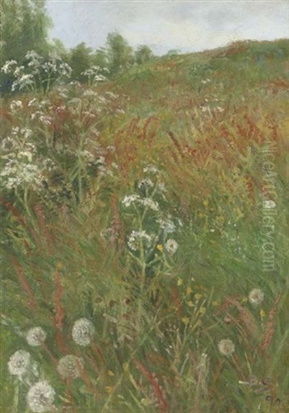 A Summer Meadow Oil Painting by Birger Sandzen